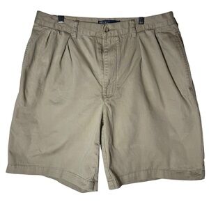 Polo by Ralph Lauren Tyler Shorts Men 34 Beige Classic Polo Chino Pleated Khaki
